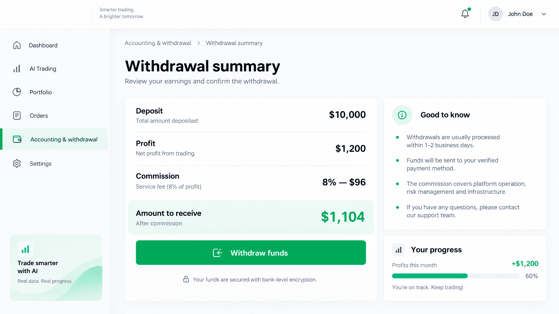 Platform: Withdrawals
